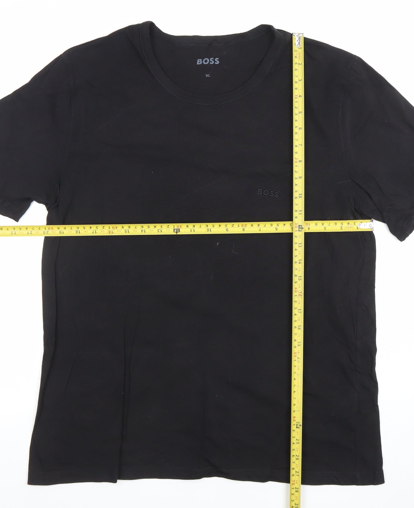 BOSS Men's Black XL Regular Fit Cotton Crew Neck T-Shirt