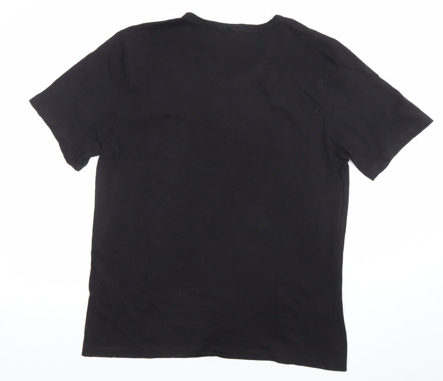 BOSS Men's Black XL Regular Fit Cotton Crew Neck T-Shirt