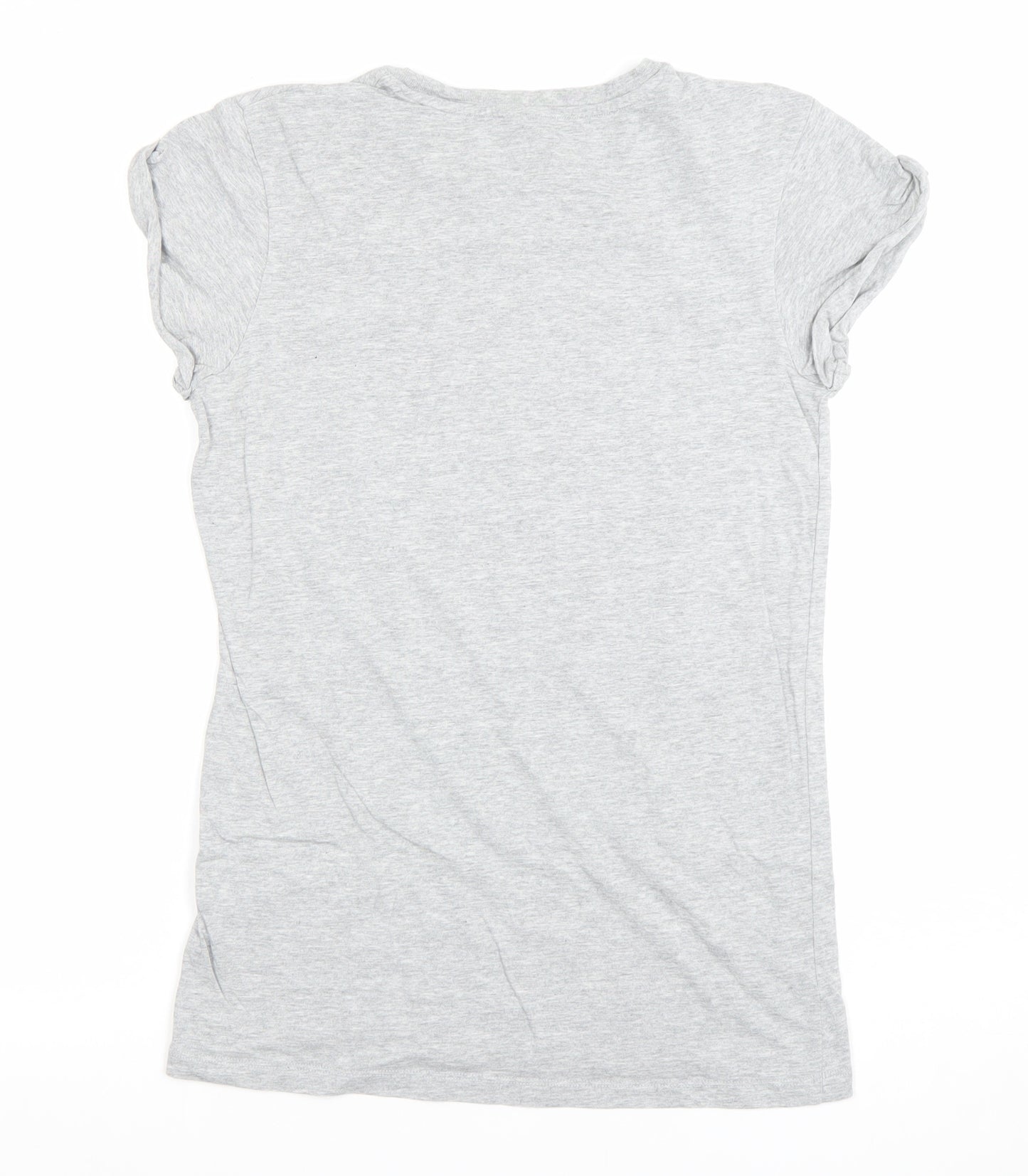ASOS Women's Grey You Go Girl T-Shirt Size 4 Short Sleeve