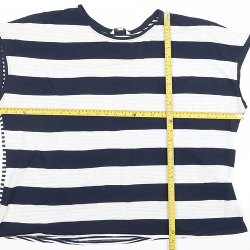 Next Women’s Blue White Striped Cotton Nautical T-Shirt Size 20