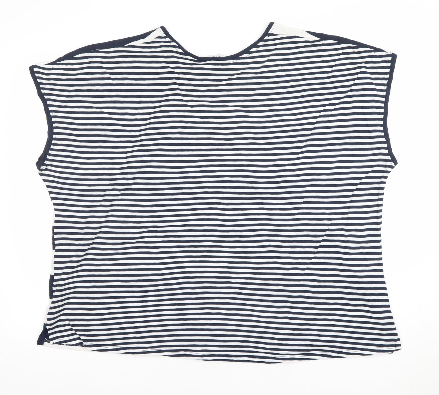 Next Women’s Blue White Striped Cotton Nautical T-Shirt Size 20
