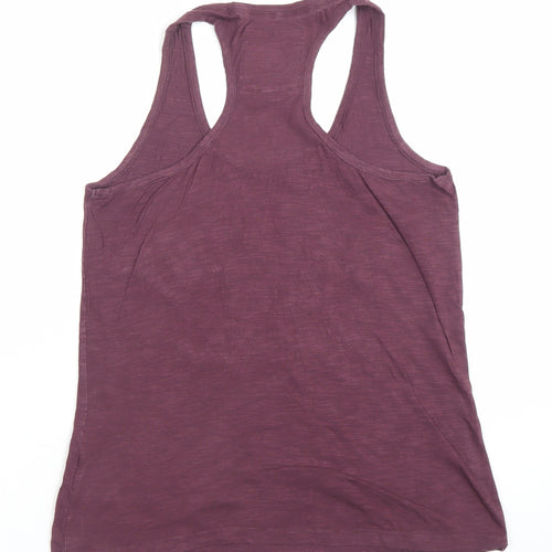 Superdry Men Purple XS Sleeveless Graphic Sports T-Shirt