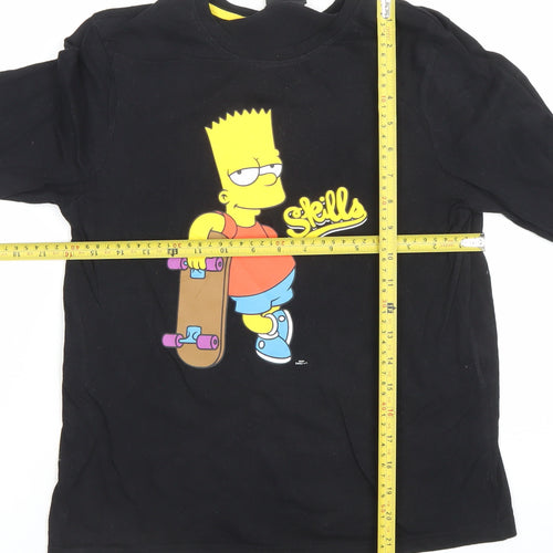 The Simpsons Boys Black Long Sleeve Bart Simpson Graphic T-Shirt 10 Years