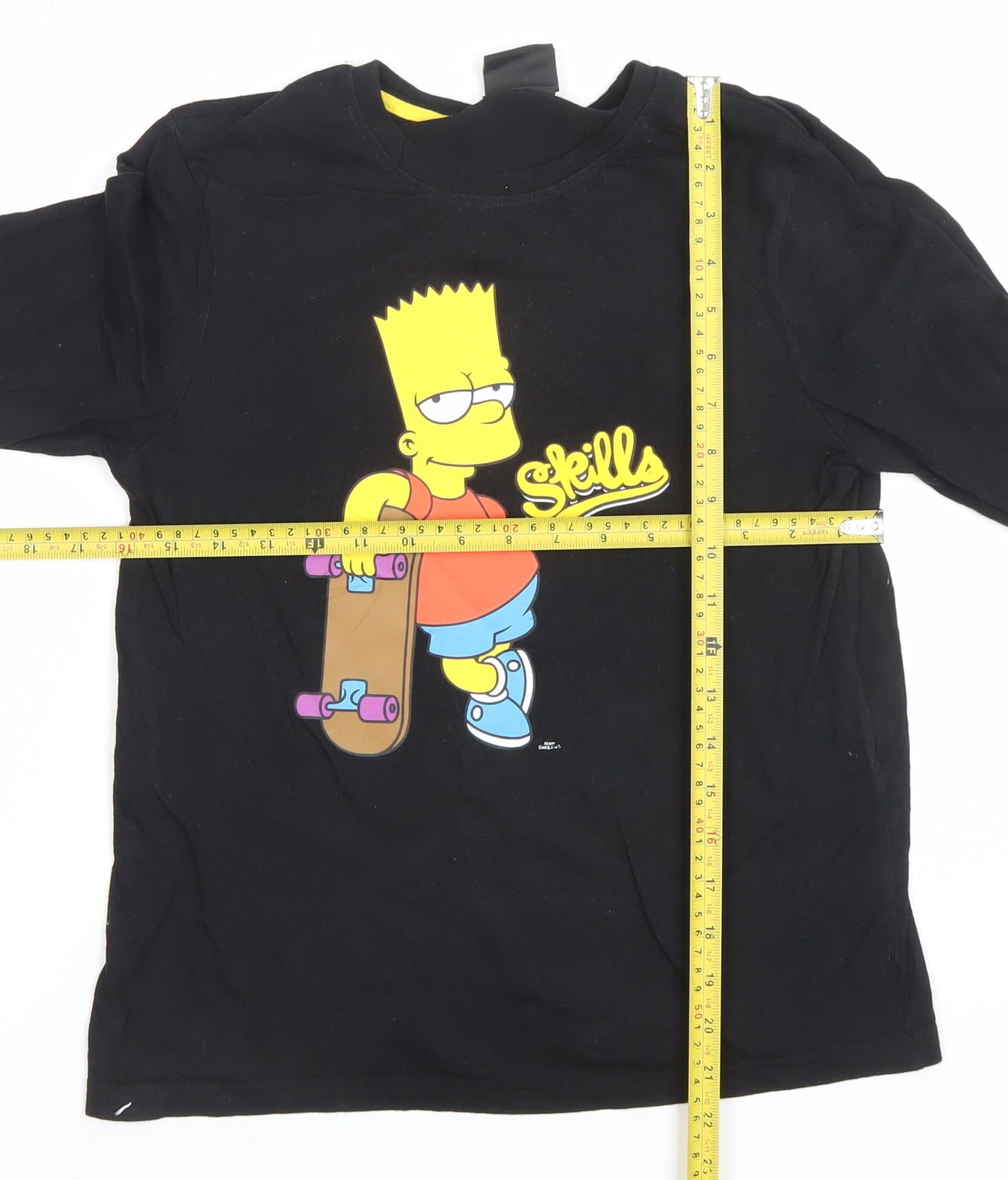 The Simpsons Boys Black Long Sleeve Bart Simpson Graphic T-Shirt 10 Years