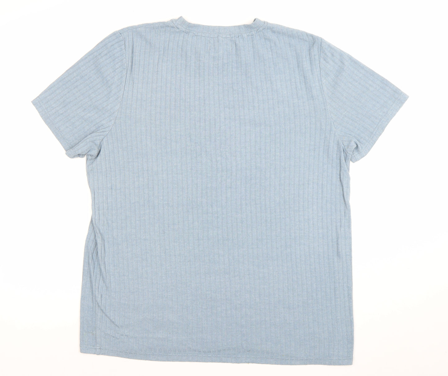Brave Soul Men's Blue Short Sleeve Crew Neck Cotton T-Shirt Size M