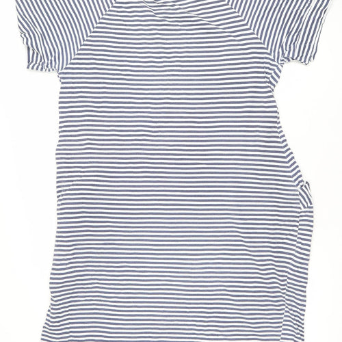 Luca Vanucci Women’s Blue Striped Cotton Shift Dress M