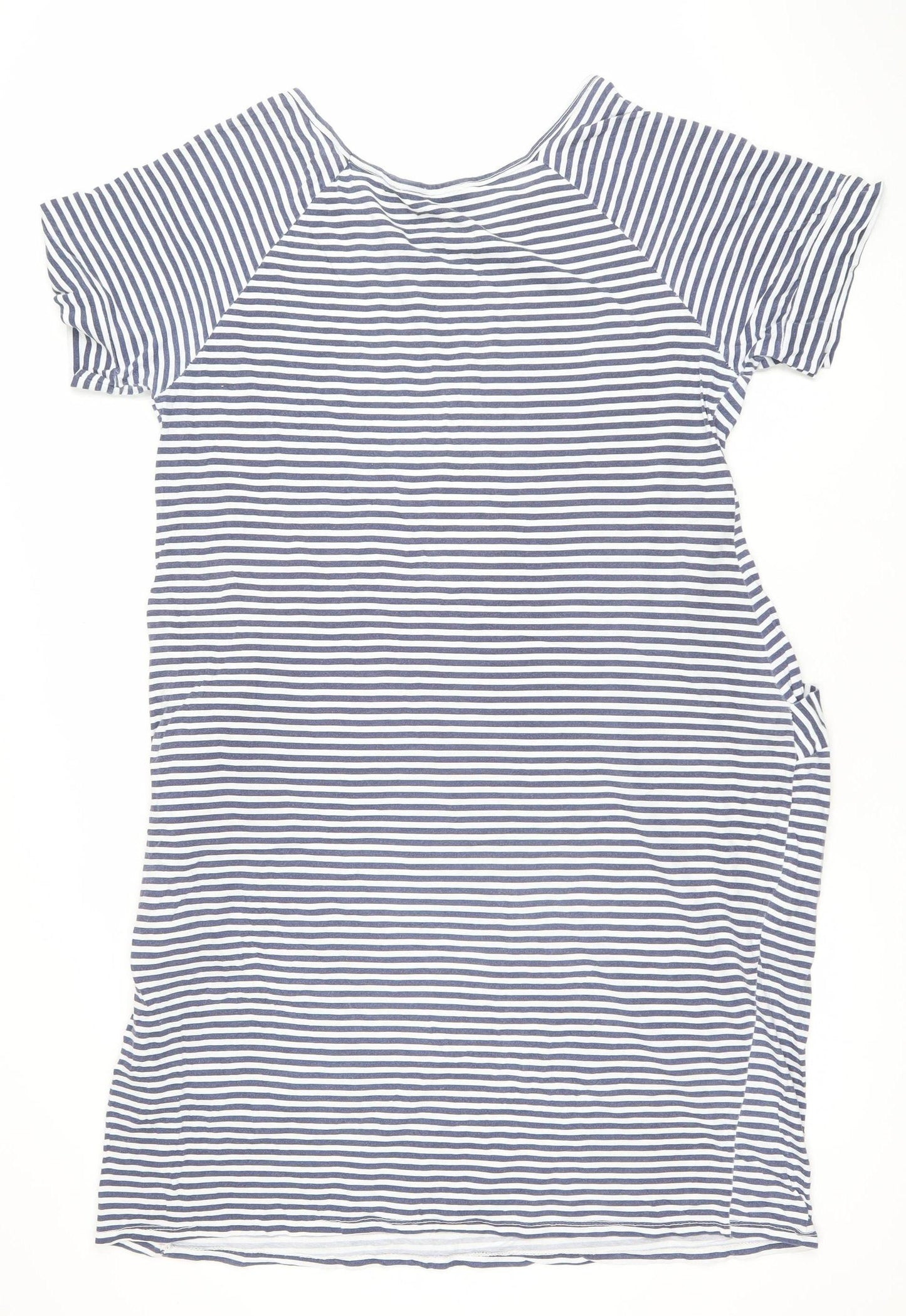 Luca Vanucci Women’s Blue Striped Cotton Shift Dress M