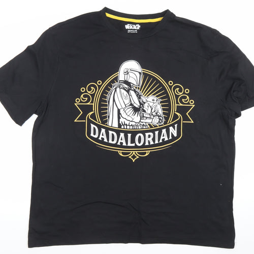 George Men’s Star Wars Dadalorian Black 3XL Cotton T-Shirt