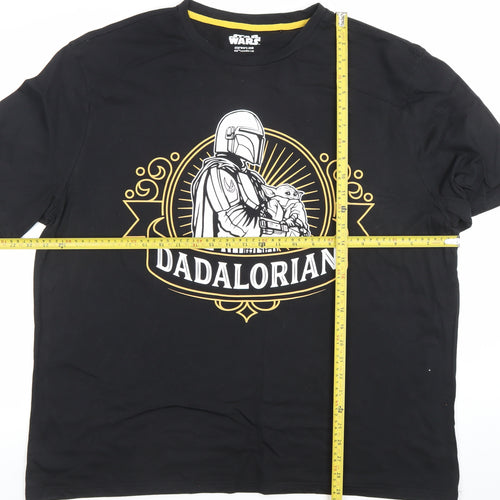 George Men’s Star Wars Dadalorian Black 3XL Cotton T-Shirt