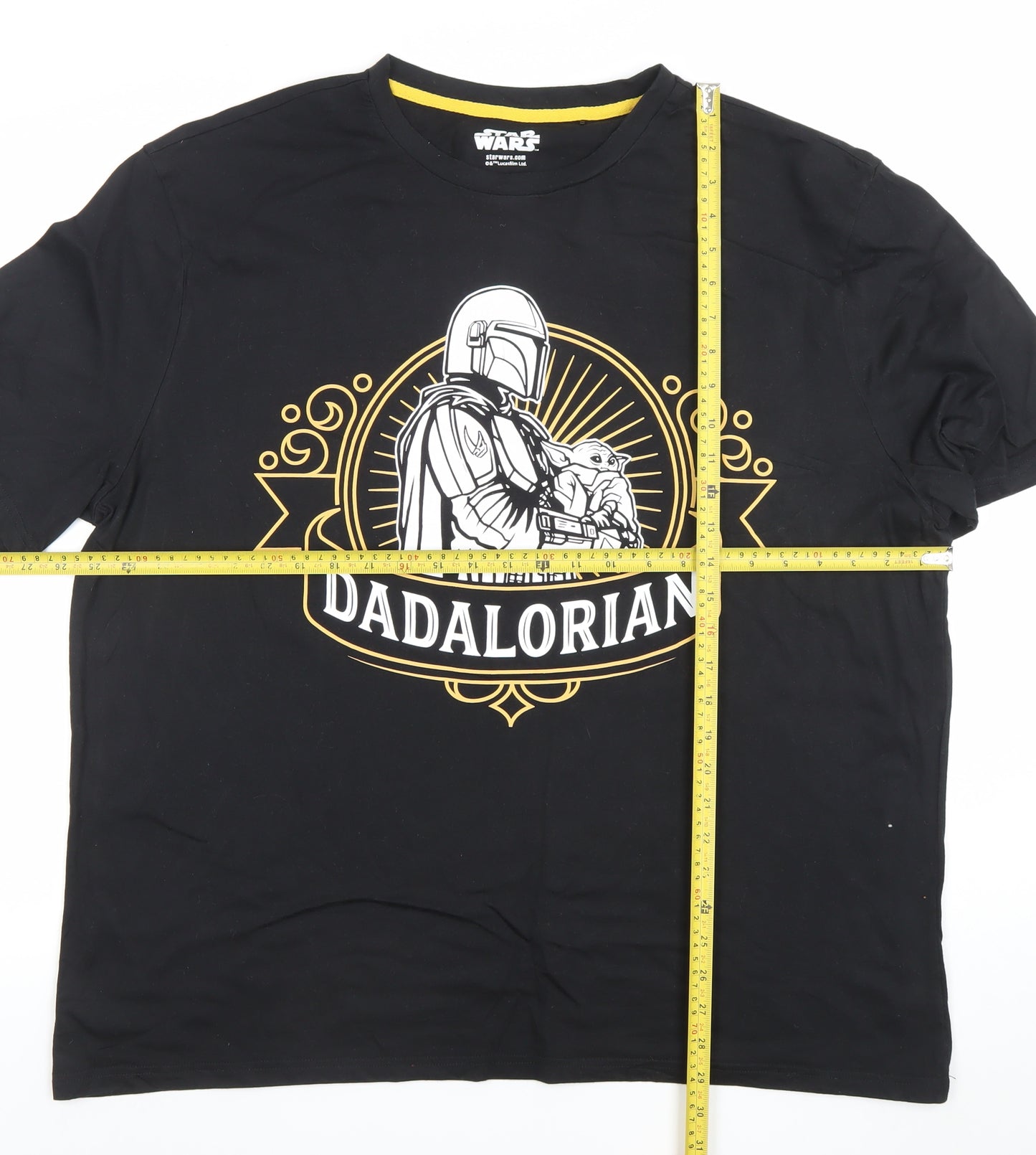 George Men’s Star Wars Dadalorian Black 3XL Cotton T-Shirt