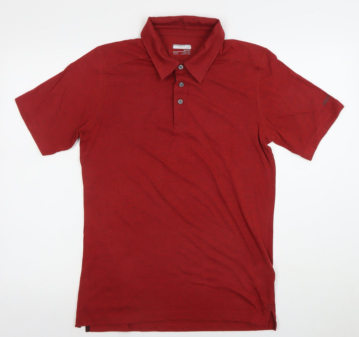 Marmot Men's Red Short Sleeve Polo Shirt Size S Regular Fit