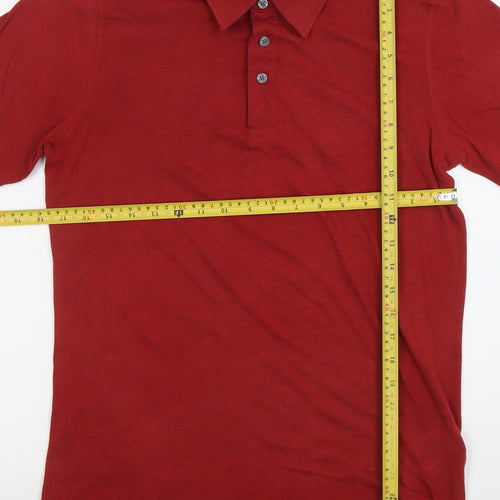 Marmot Men's Red Short Sleeve Polo Shirt Size S Regular Fit