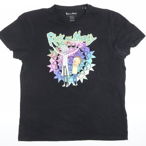 Difuzed Rick and Morty Black 2XL Men's Graphic T-Shirt