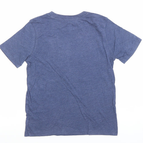 GAP Boys Blue Logo T-Shirt 6-7 Years Short Sleeve Cotton Blend