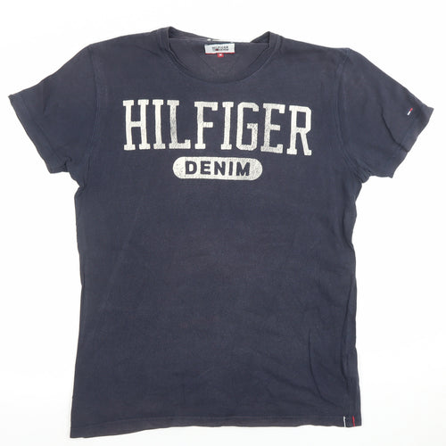 Tommy Hilfiger Denim Men's Blue Graphic Logo T-Shirt Size M