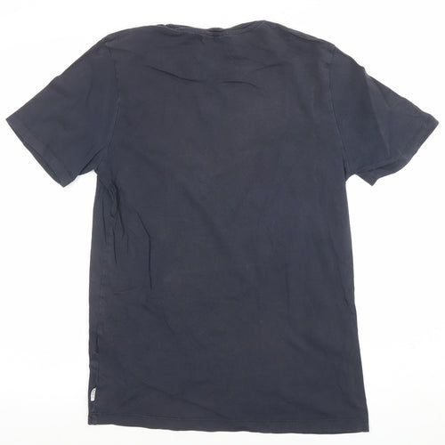 Jack & Jones Men's Black Graphic Print Cotton T-Shirt Size M