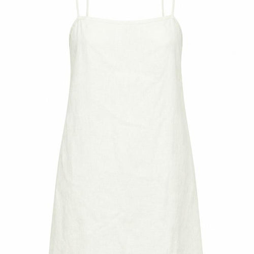 New Look Women Beige Size 14 Slip Dress Linen Blend Summer Lightweight