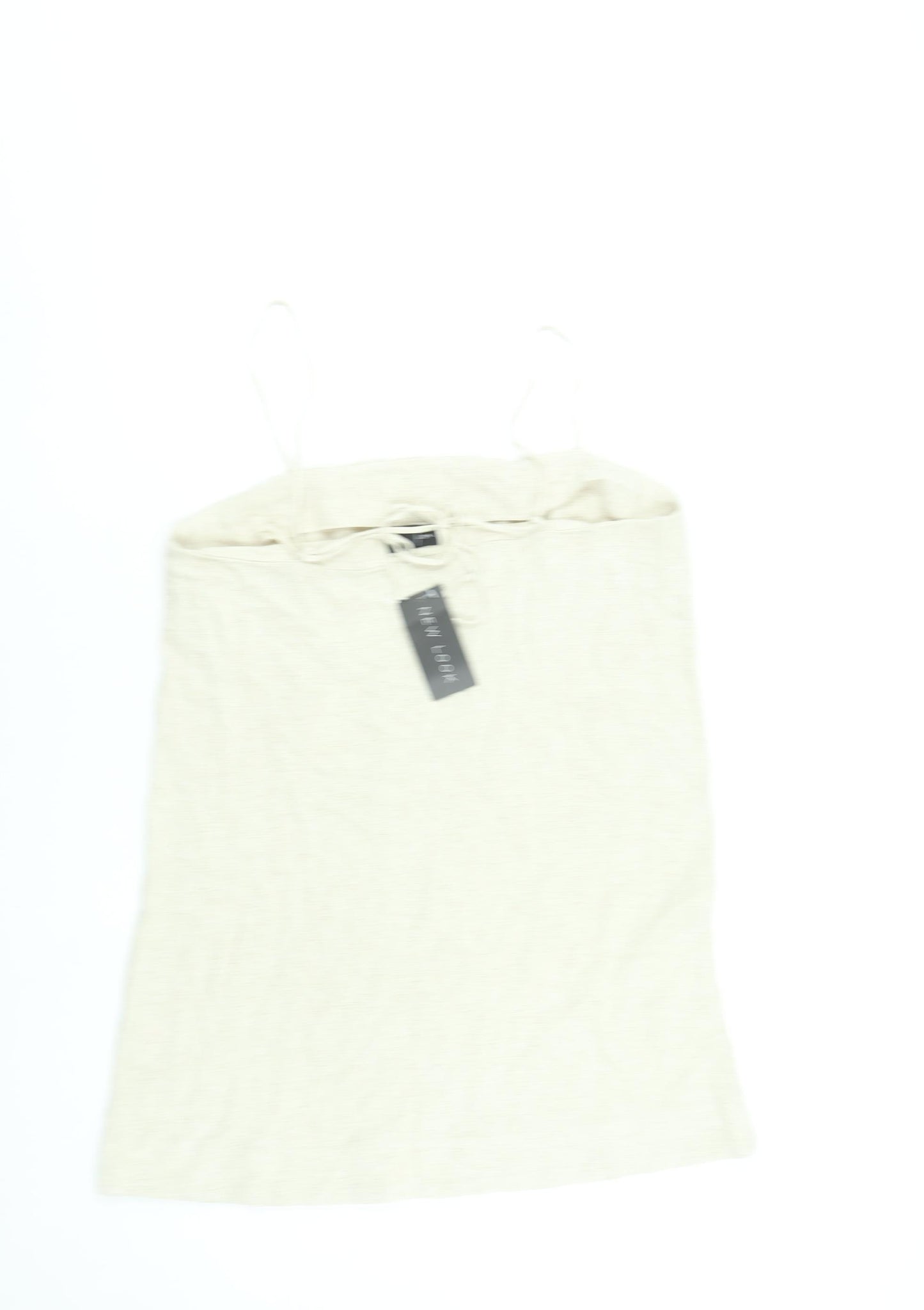 New Look Women Beige Size 14 Slip Dress Linen Blend Summer Lightweight