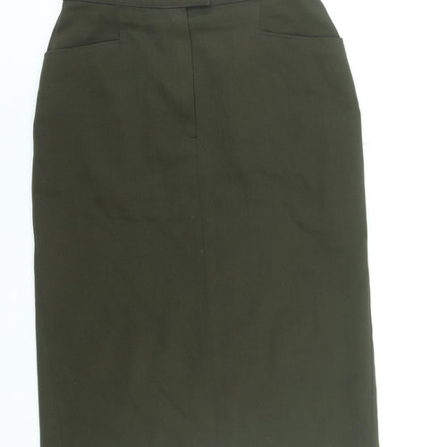 Marks and Spencer Women’s Olive Wool Blend Pencil Skirt Size 14