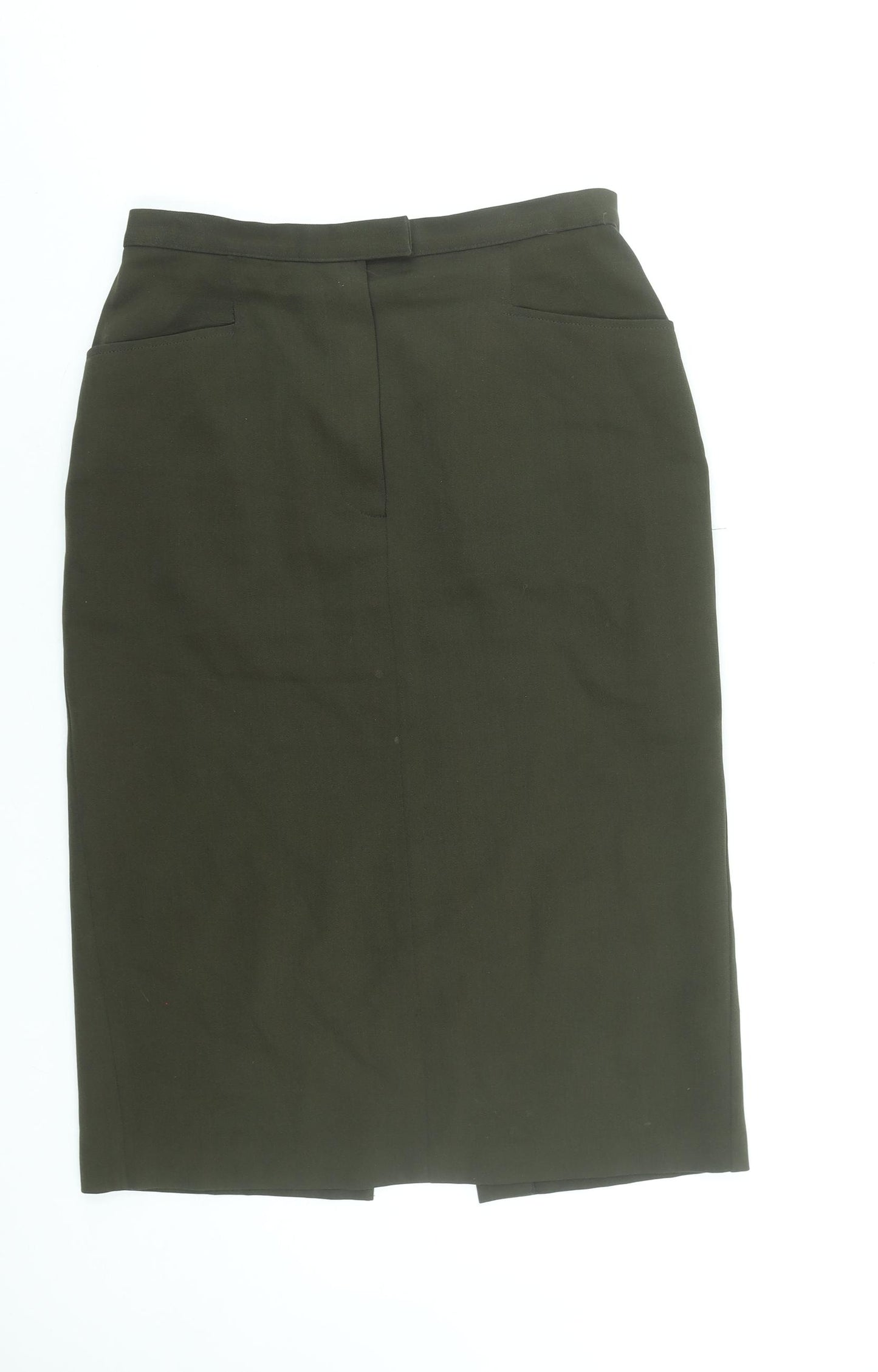 Marks and Spencer Women’s Olive Wool Blend Pencil Skirt Size 14