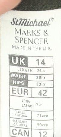 Marks and Spencer Women’s Olive Wool Blend Pencil Skirt Size 14