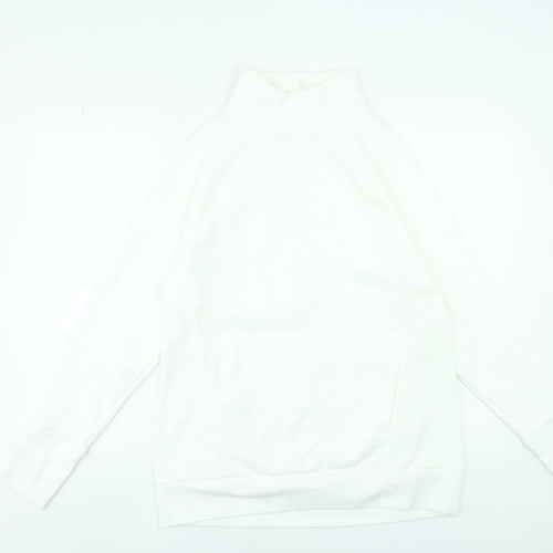Fabletics Women's White Pullover Sweatshirt Size M Cotton Blend