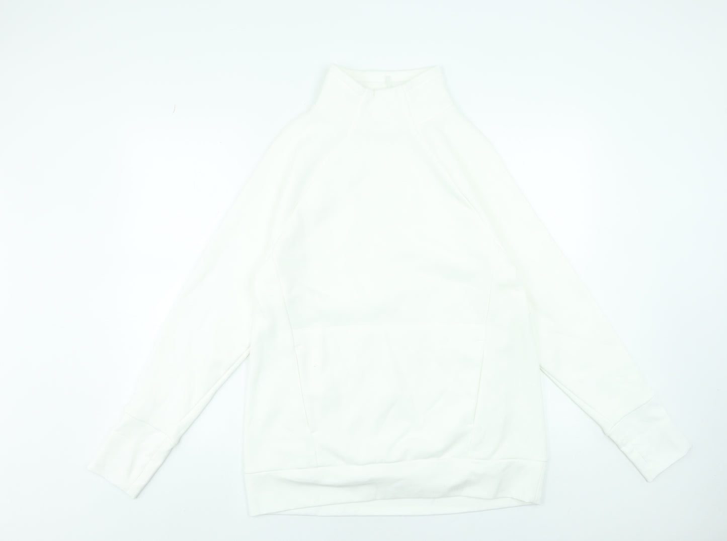 Fabletics Women's White Pullover Sweatshirt Size M Cotton Blend