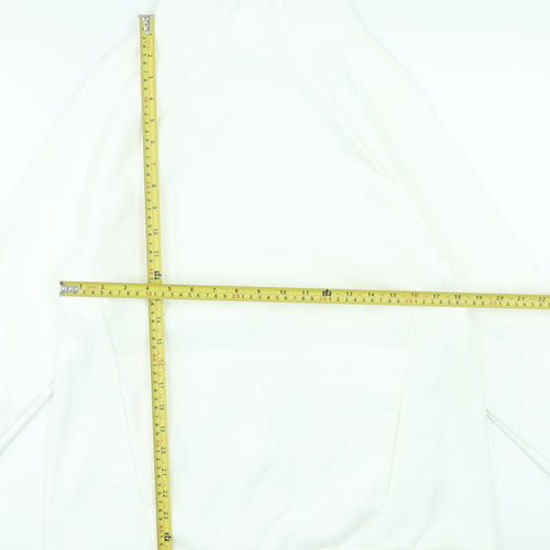 Fabletics Women's White Pullover Sweatshirt Size M Cotton Blend