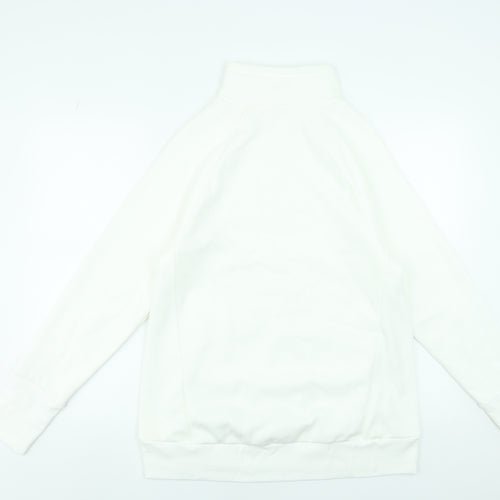 Fabletics Women's White Pullover Sweatshirt Size M Cotton Blend