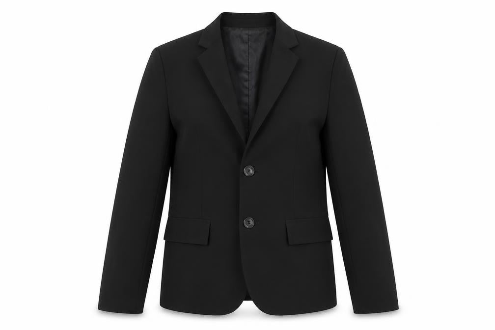 Front view of Missy Empire Women's Black, size 8 Slim, Fit Single-Breasted Blazer