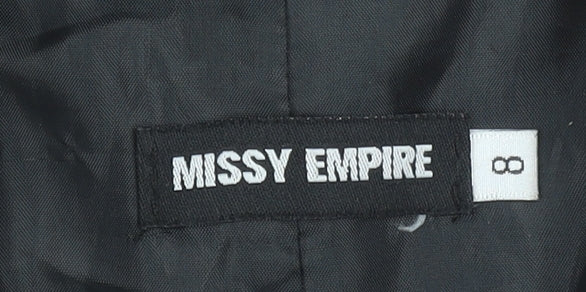 Missy Empire Women's Black Size 8 Slim Fit Single-Breasted Blazer
