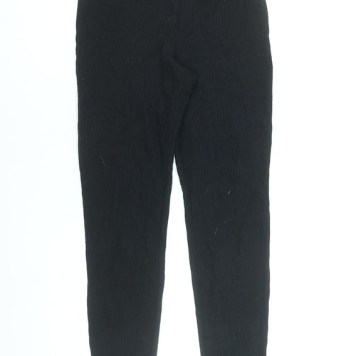 Abercrombie & Fitch Women’s Black Ribbed Ankle Leggings Size L