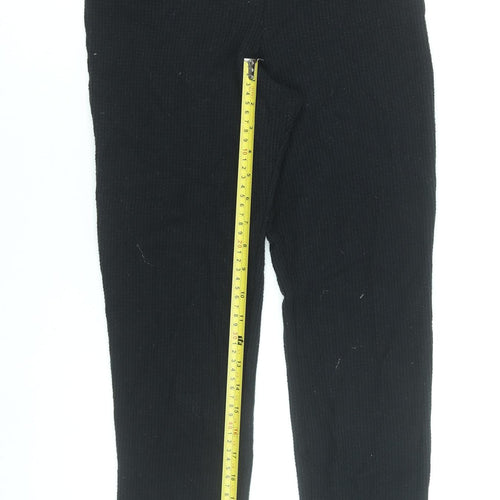 Abercrombie & Fitch Women’s Black Ribbed Ankle Leggings Size L