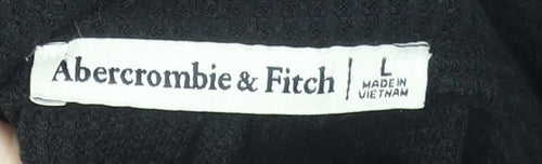 Abercrombie & Fitch Women’s Black Ribbed Ankle Leggings Size L