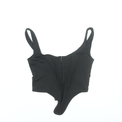 PrettyLittleThing Women Black Size 10 Camisole Bodysuit
