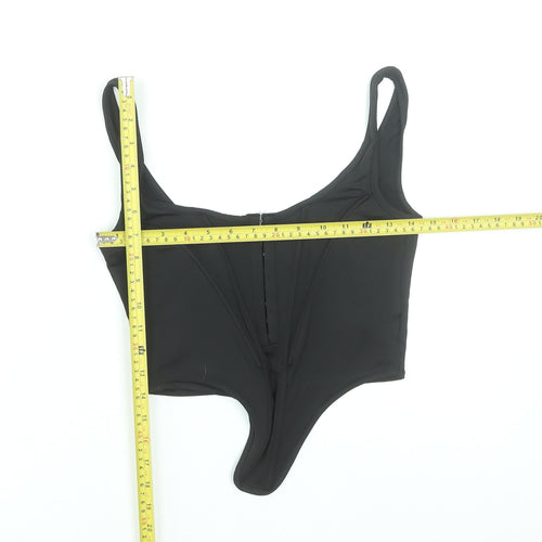 PrettyLittleThing Women Black Size 10 Camisole Bodysuit
