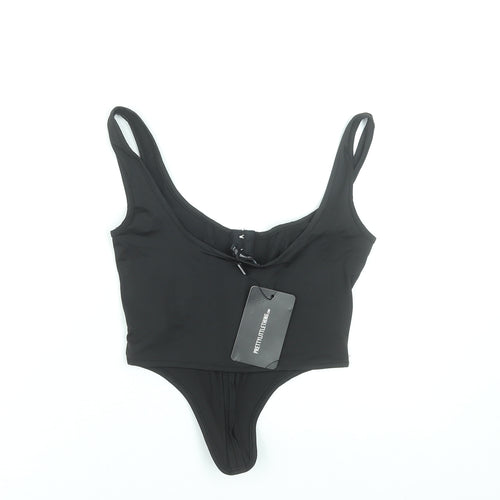 PrettyLittleThing Women Black Size 10 Camisole Bodysuit