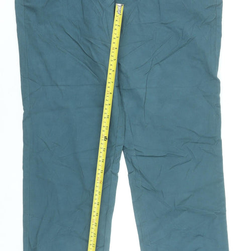 Tu Men Blue Cotton Blend Chino Trousers 34L Regular Fit