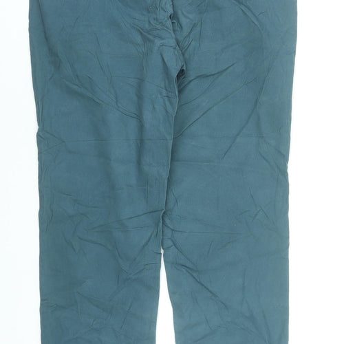 Tu Men Blue Cotton Blend Chino Trousers 34L Regular Fit