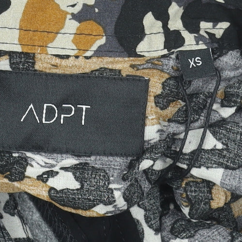 ADPT Women's Multicoloured Animal Print Button-Up Blouse XS