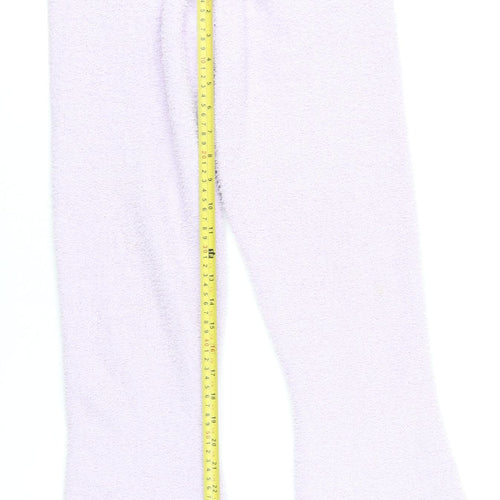 Oh Polly Women's XS Purple Flared Knit Lounge Trousers
