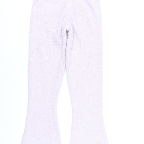 Oh Polly Women's XS Purple Flared Knit Lounge Trousers