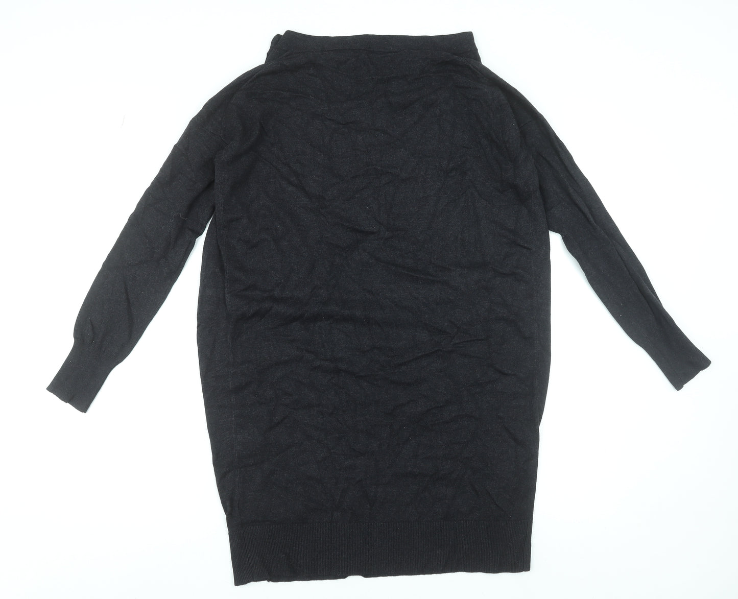 Phase Eight Women’s Black Jumper Dress UK 8 Long Sleeve Cowl Neck Knitwear