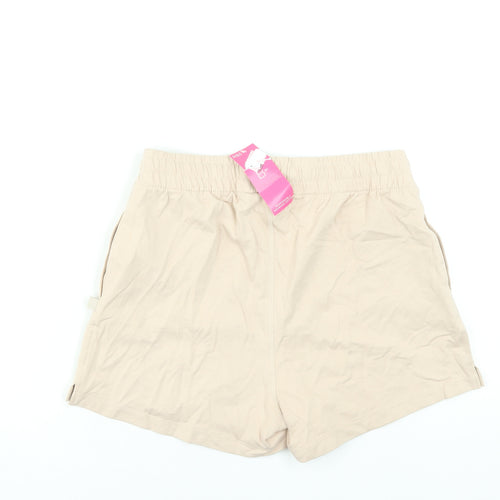 Marks and Spencer Women’s Beige Cotton Shorts Size S Casual Lightweight