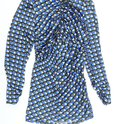 Zara Women's Multicoloured Geometric Bodycon Dress Size S
