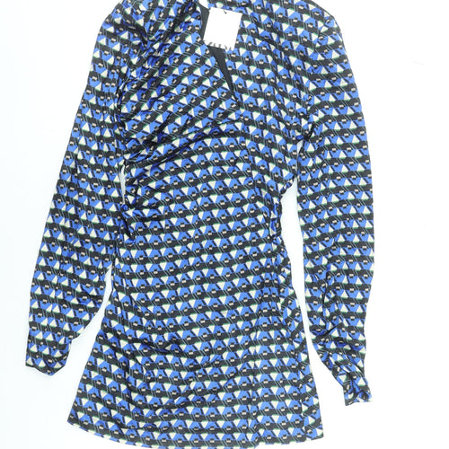 Zara Women's Multicoloured Geometric Bodycon Dress Size S