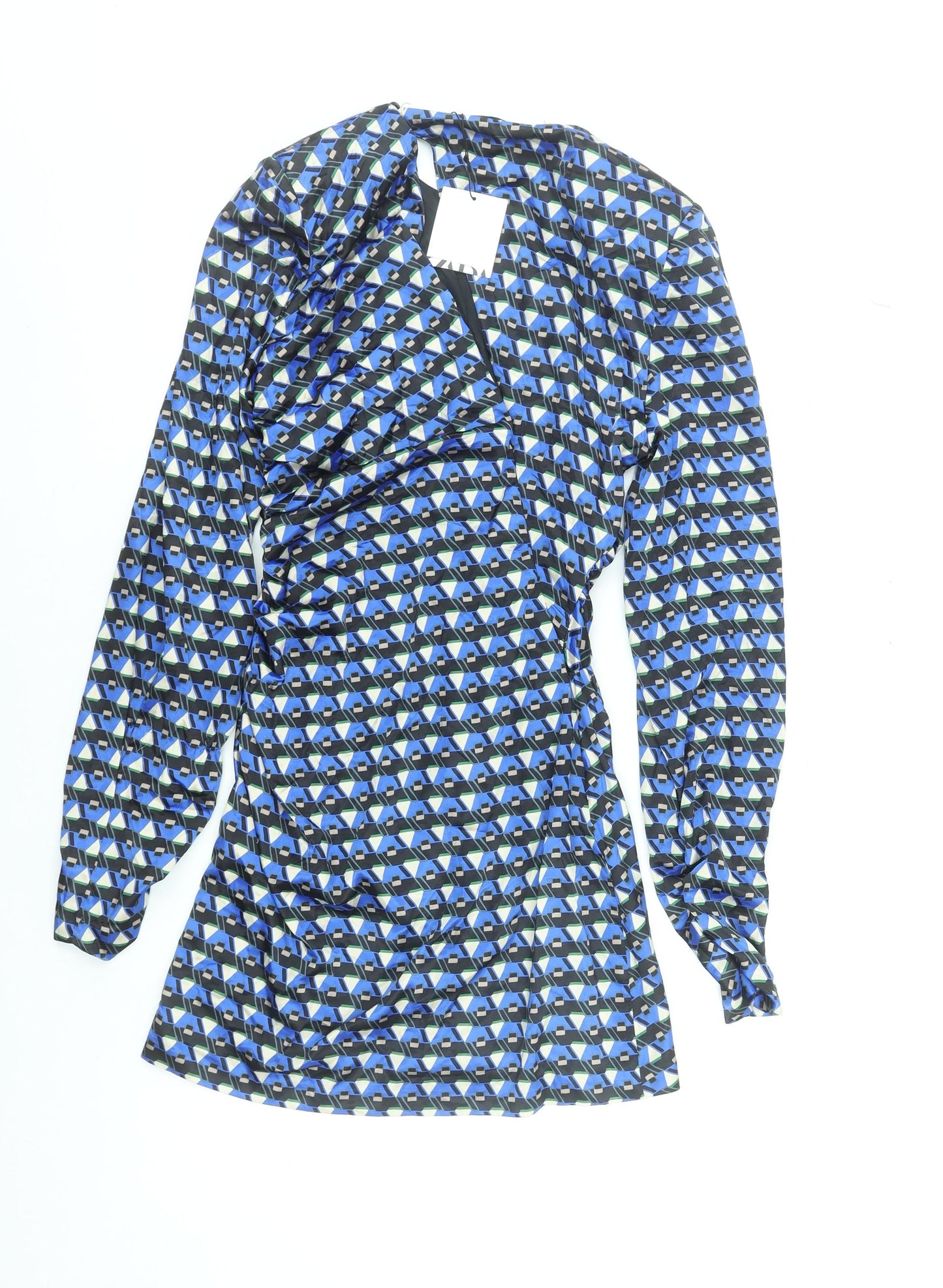 Zara Women's Multicoloured Geometric Bodycon Dress Size S