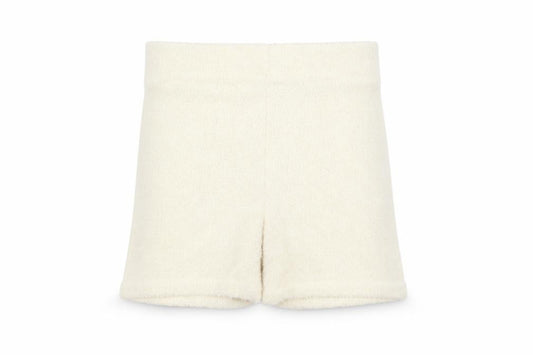 Bershka Women Beige High Rise Biker Shorts Size 8 Polyester Blend