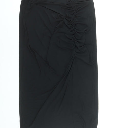 New Look Women's Black Size 14 Ruched Midi Pencil Skirt