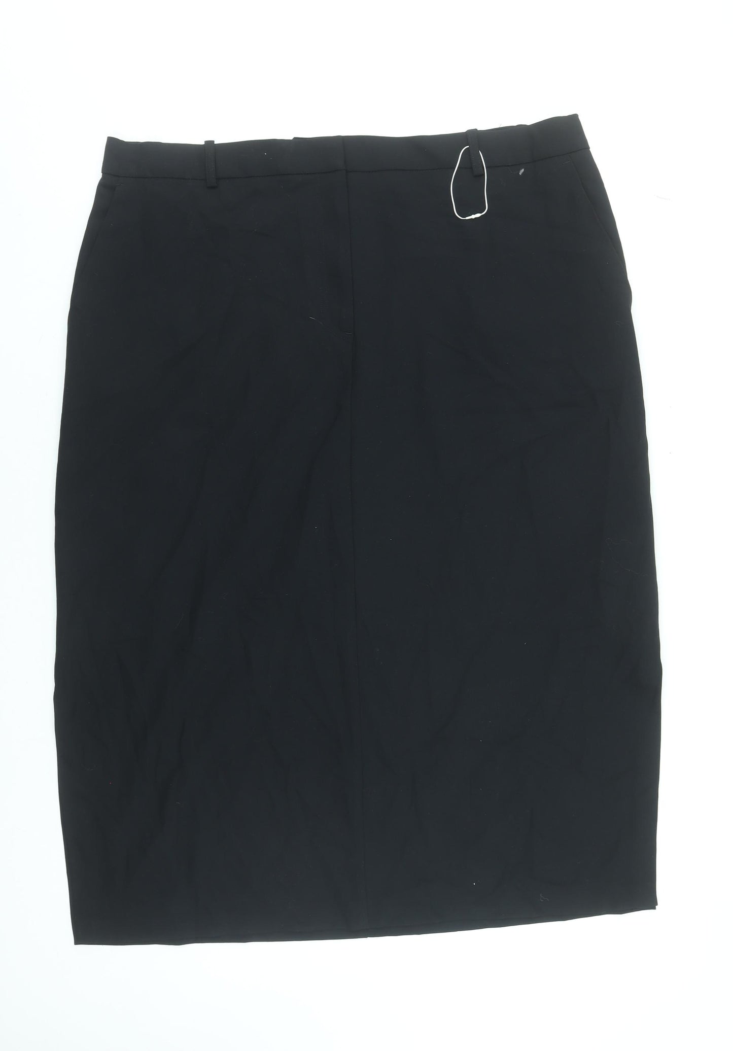 Marks and Spencer Womens Black Size 22 Pencil Knee Length Stretch Work Skirt